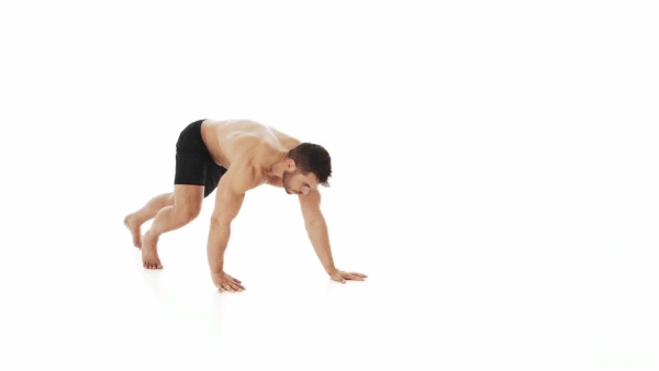 Man doing Bear crawl 
